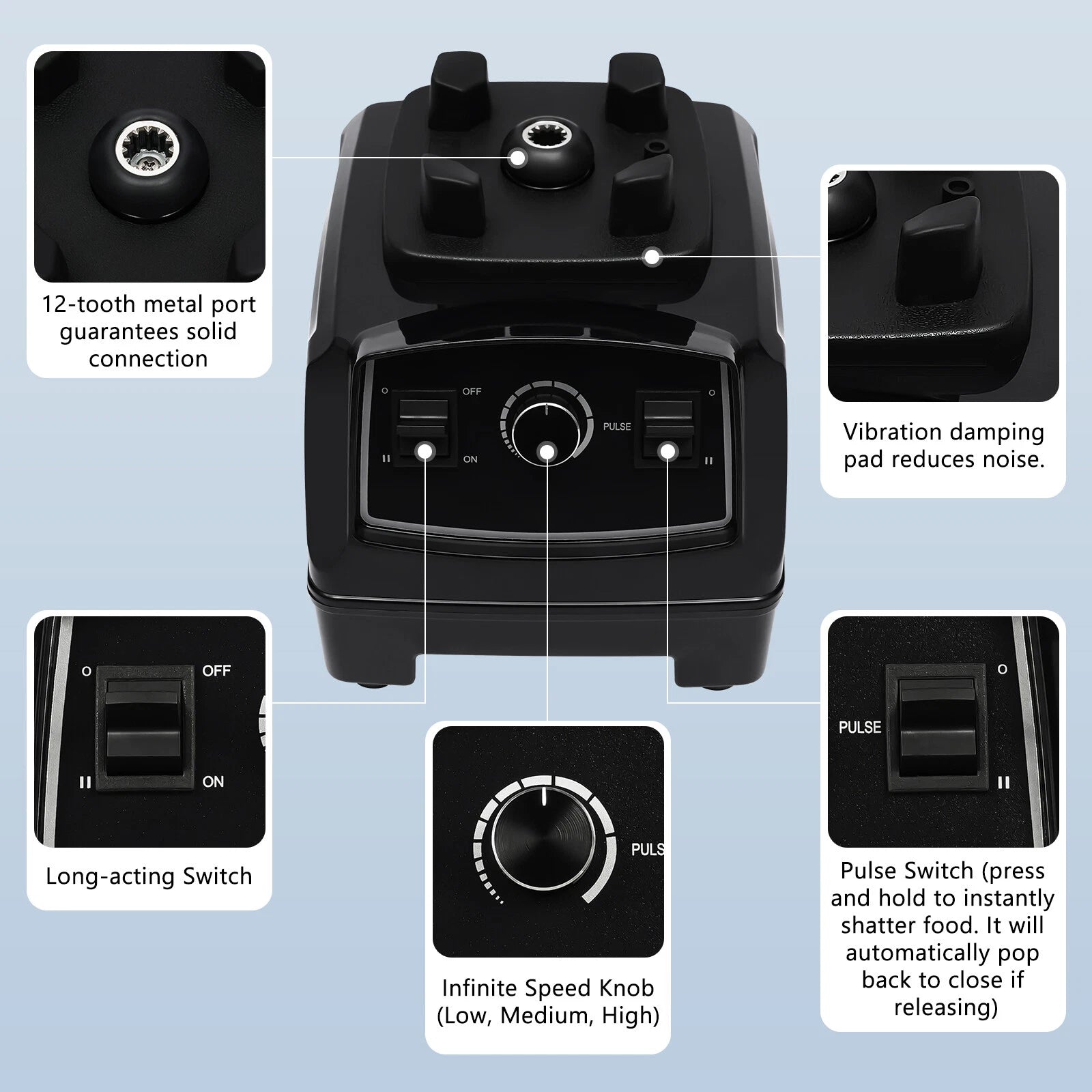 Professional 2200W 3HP 2L Blender Heavy Duty Commercial Blender Mixer Juicer | eBay