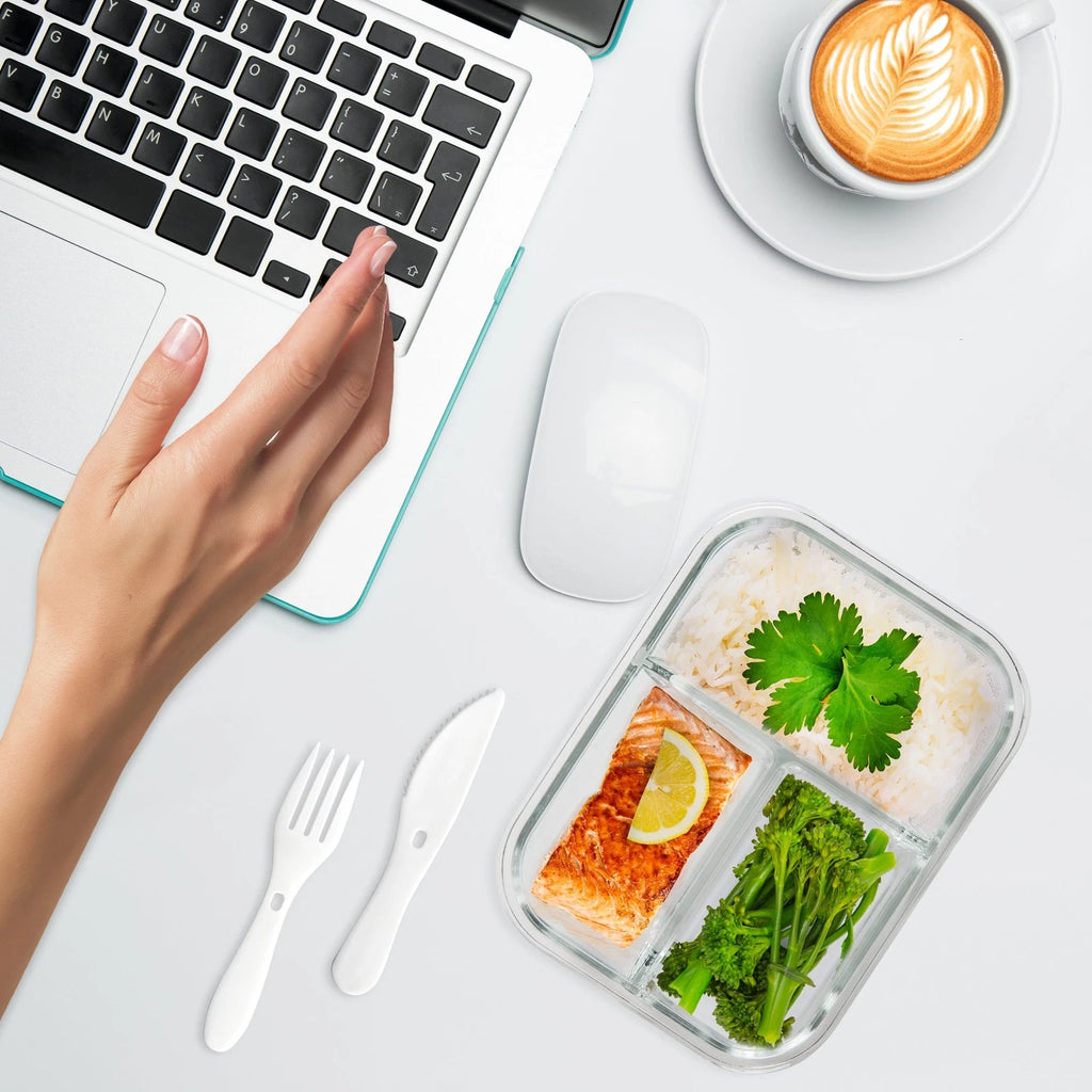 PrepNaturals 3 Pack 34 Oz Glass Meal Prep Containers - Dishwasher Microwave F... | eBay