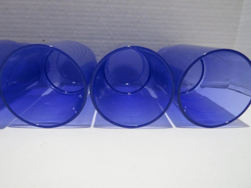 VTG TUPPERWARE 13 OZ TRENDY BLUE PLASTIC TUMBLERS SET OF 6 STACKING | eBay