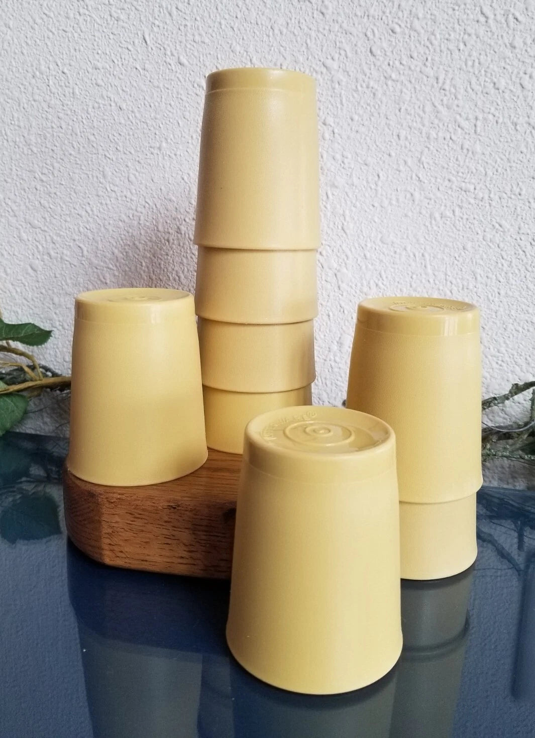 Vintage Set of 8 Tupperware Harvest Gold 6 oz Tumblers Cups #1251 Orange juice | eBay