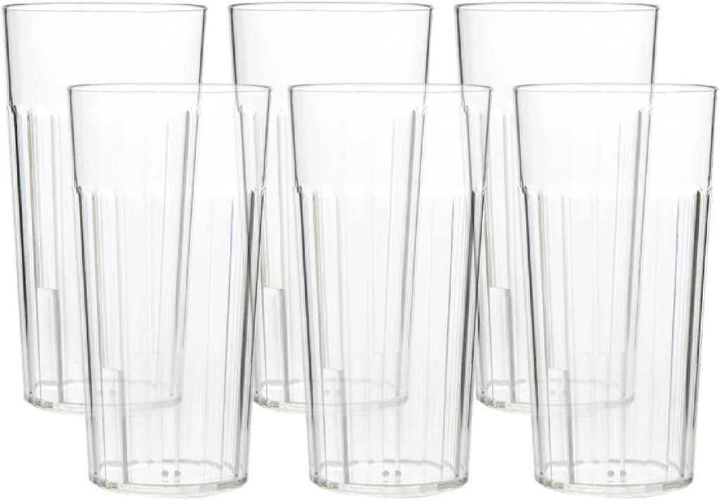 16 Oz Clear Plastic Tumblers, Set of 6 - Made in the USA, BPA Free Plastic | eBay