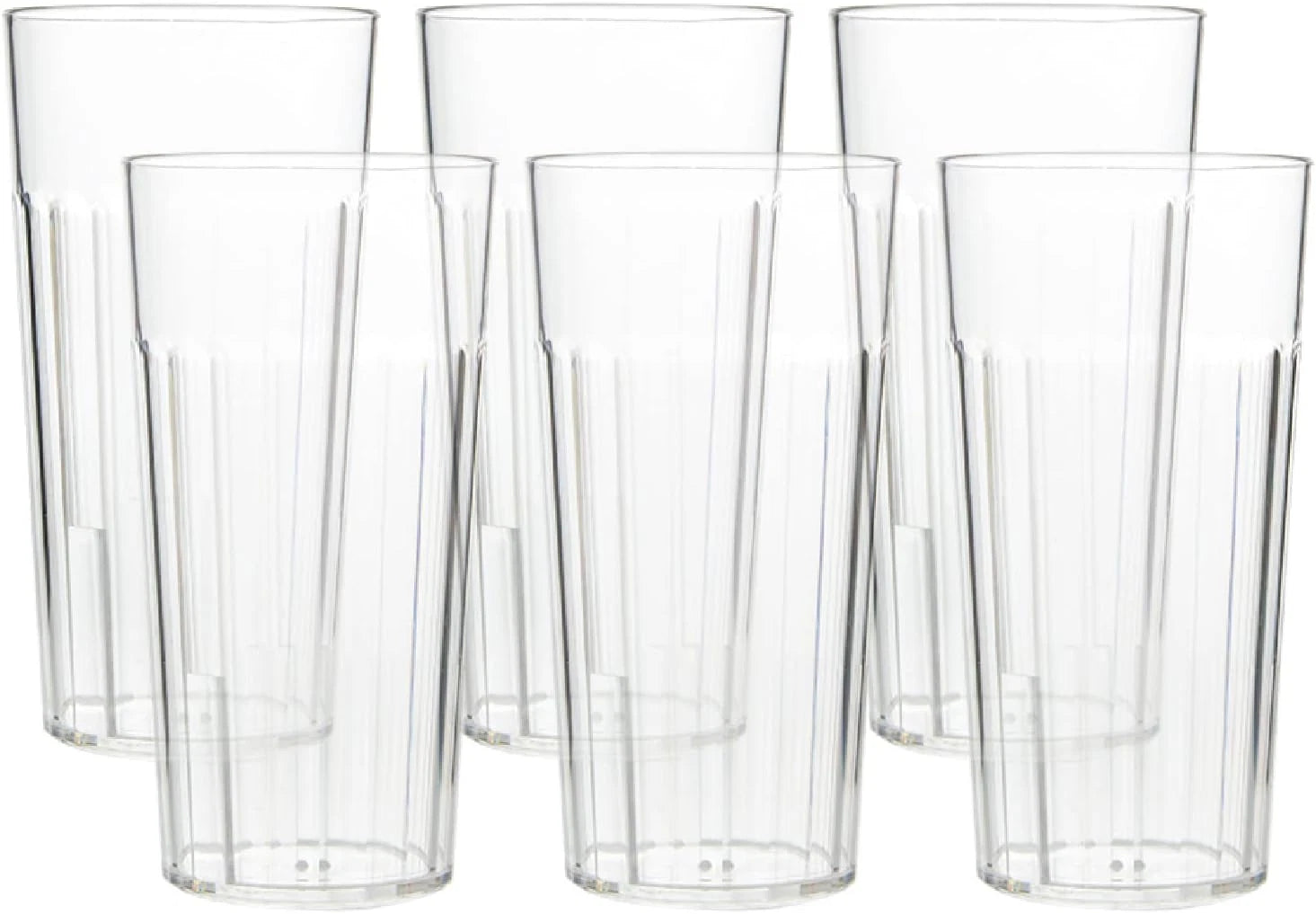 16 Oz Clear Plastic Tumblers, Set of 6 - Made in the USA, BPA Free Plastic | eBay