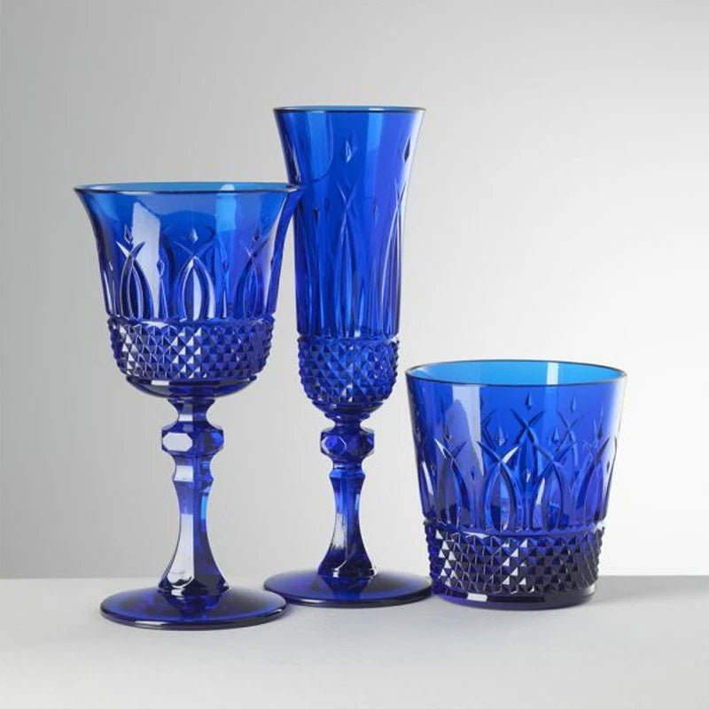MARIO LUCA GIUSTI Italia Water Glass 6 pieces Royal Blue | eBay