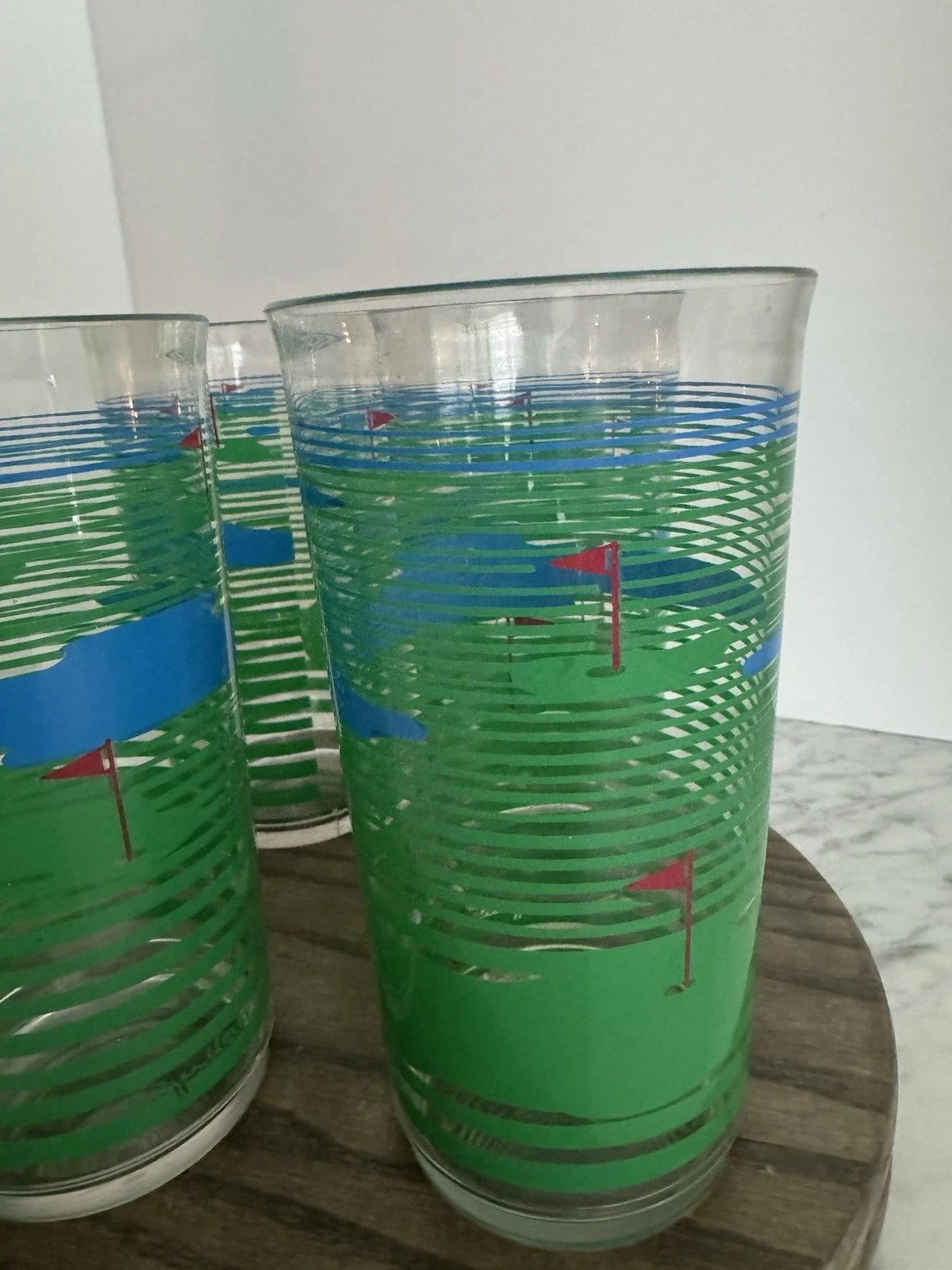 RARE 1985 Edgar Watkins MCM GOLF Acrylic Tumblers by Thermo-Serv Set / 4 | eBay