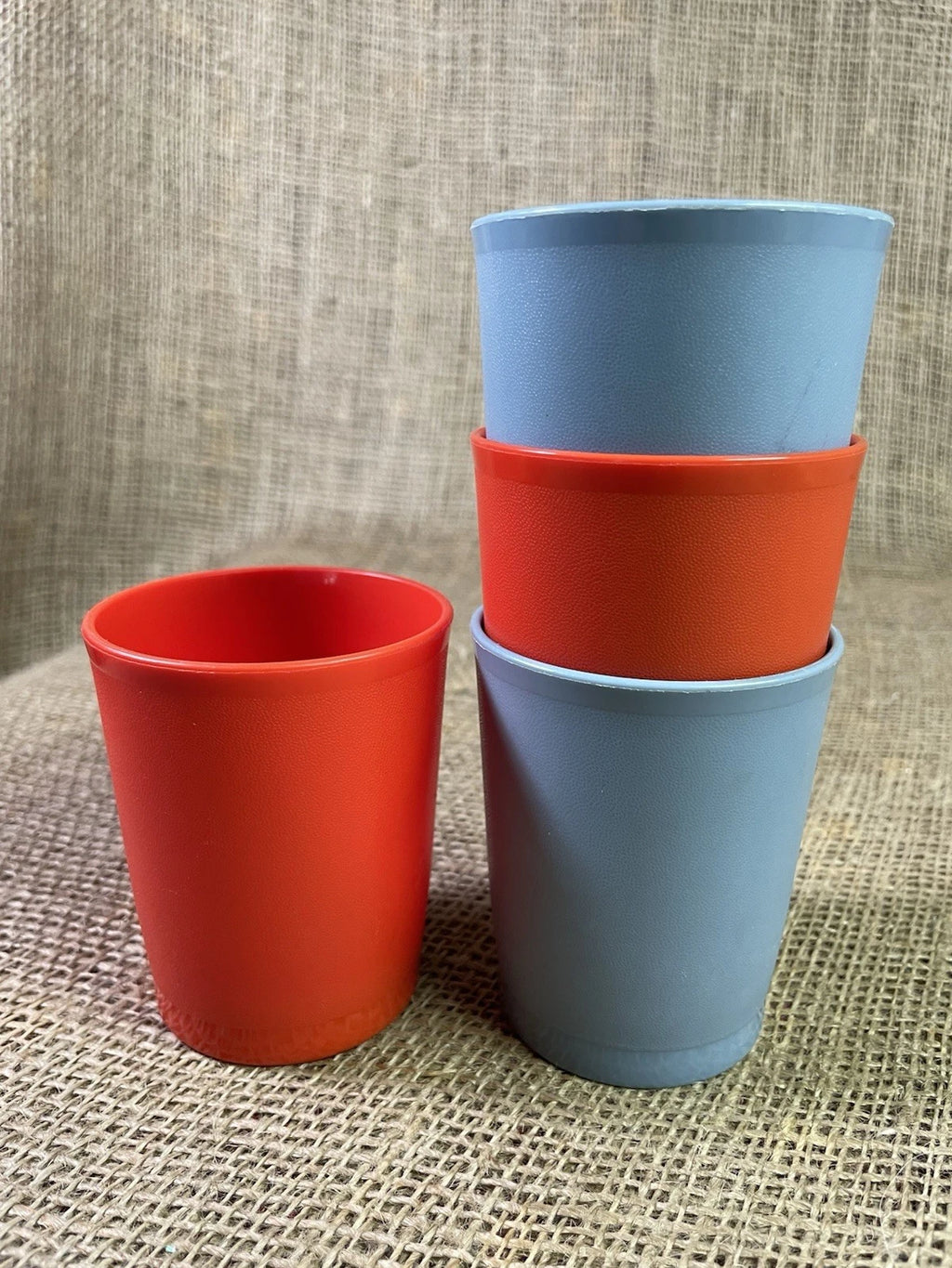 Vintage ~ TUPPERWARE #1251 Kids Juice Cup, 6oz Tumbler Set of 4 -Red & Blue | eBay