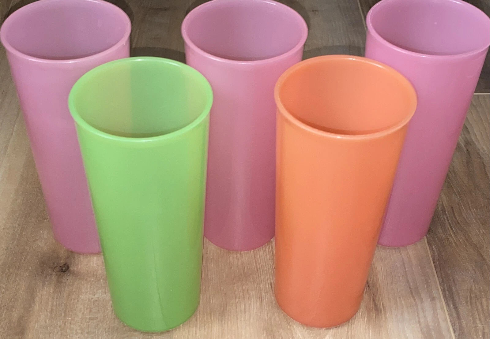 Set Of 5 Vintage Tupperware 16 oz Pastel Tumbler Cups Glasses Stackable | eBay