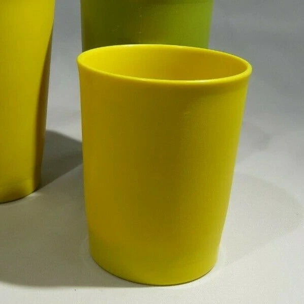 Vtg. Tupperware 1320 &1251 Harvest 8 & 6 oz Tumblers Cups Lot Of 3 Green Yellow | eBay