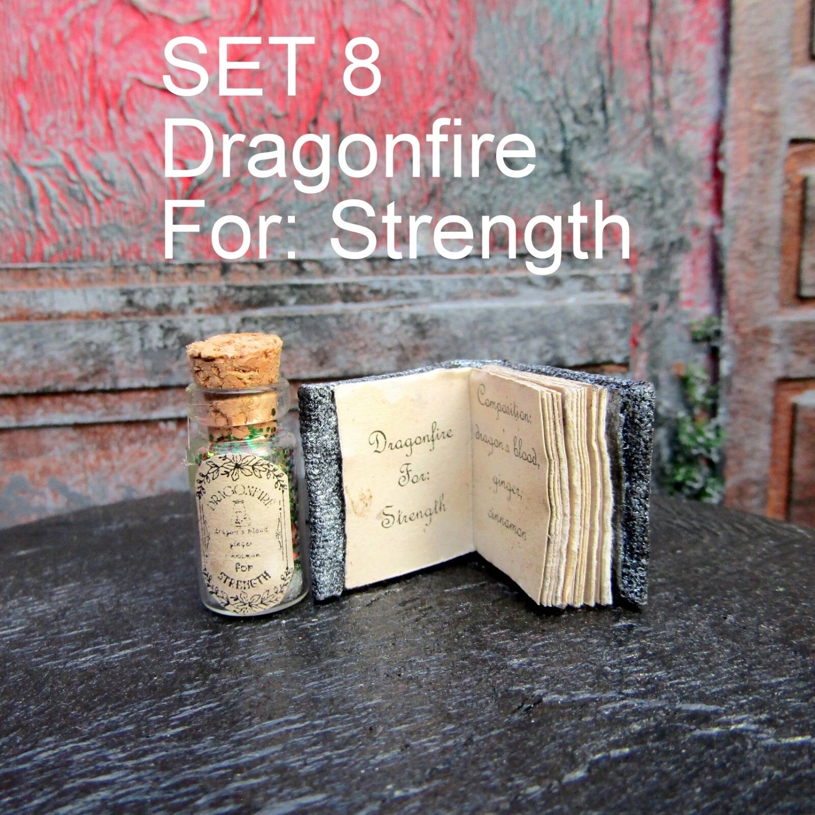 SET Dollhouse miniature Halloween Book and Potion Witch fairy accessory 1/12 1/6 | eBay