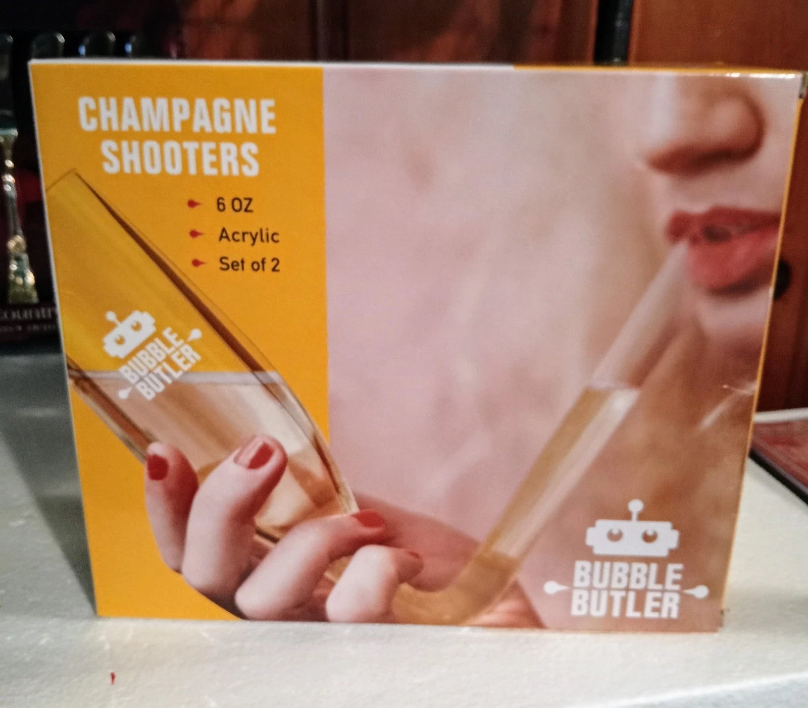 St 2 Bubble Butler Champagne Bong Style Acrylic 6oz Shooters Unique Fun Washable | eBay