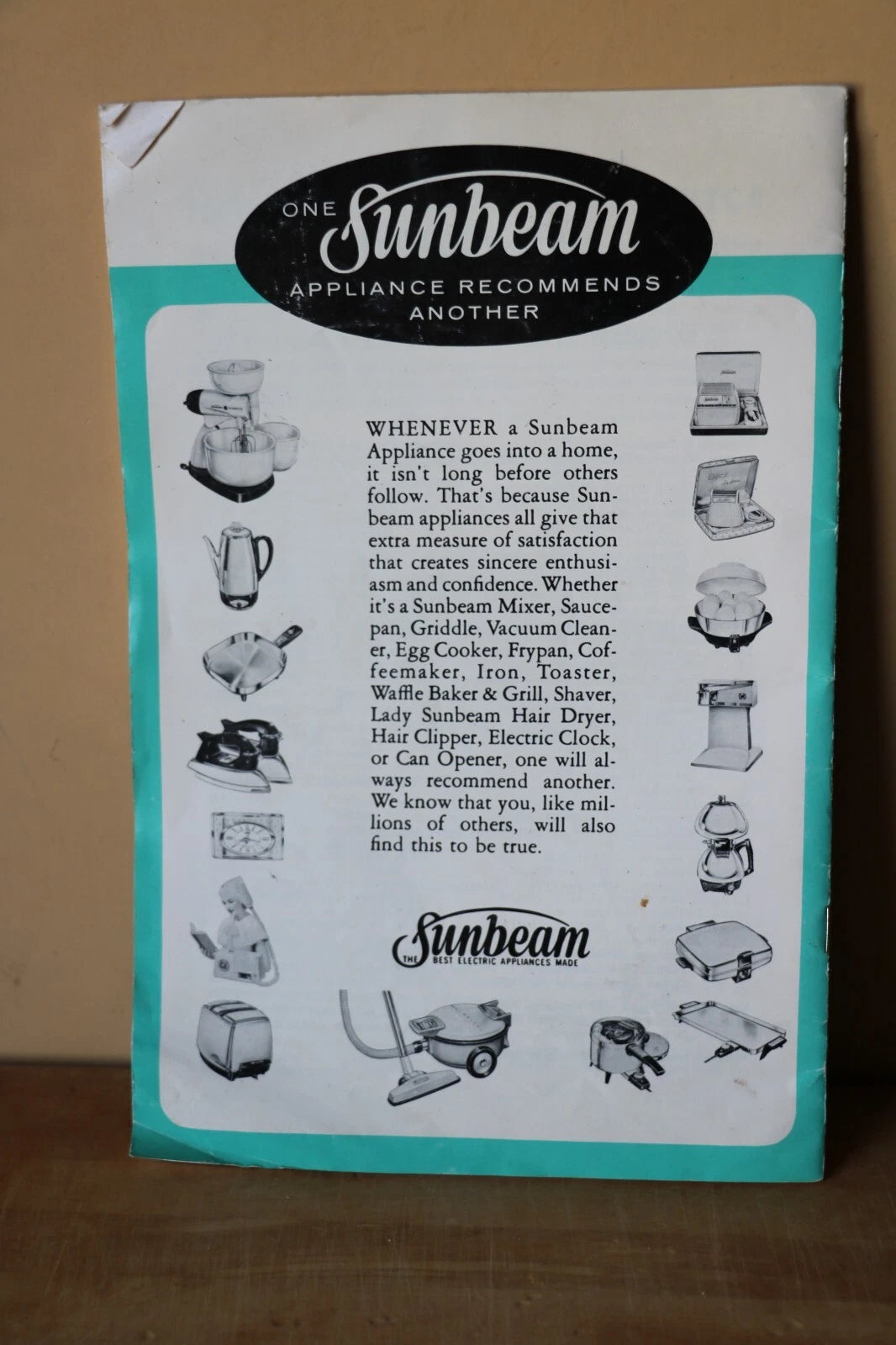 Sunbeam Automatic Blender Model BL. PAT. PENDING w/ Owners Manual Vintage | eBay