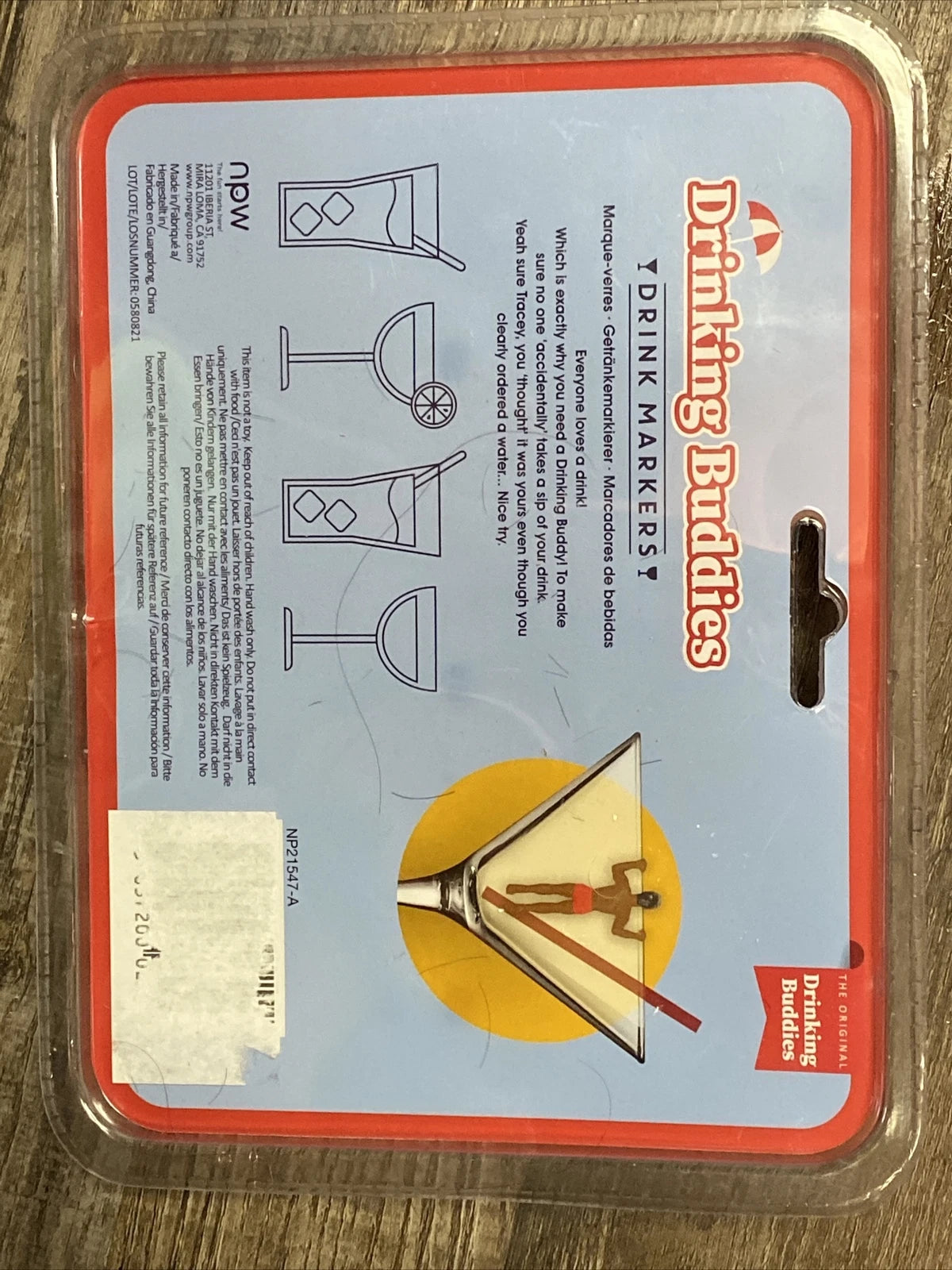 Drinking Buddies Drink Markers Hanging Men Set of 6 Cocktail Gag Gift | eBay