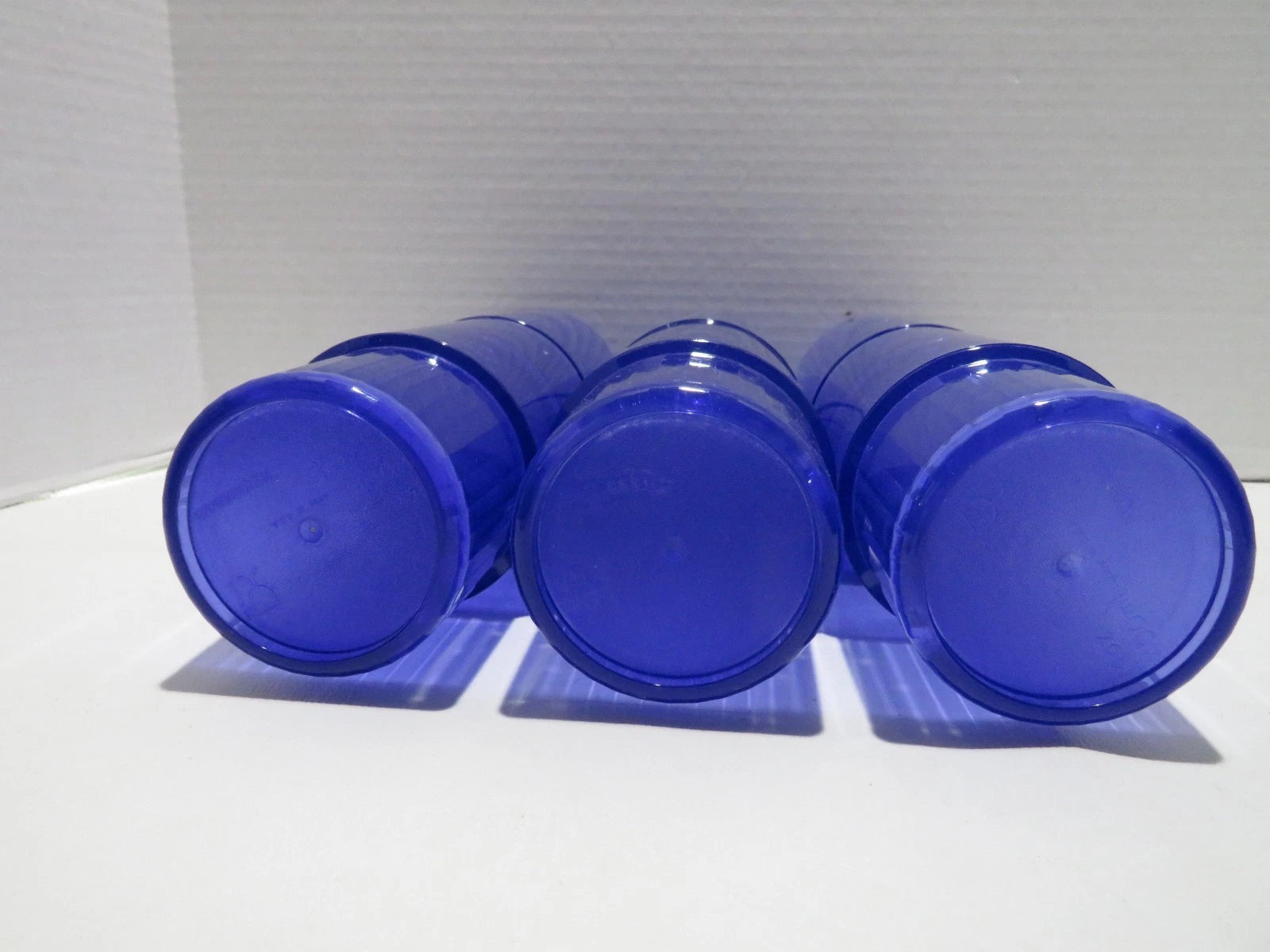 VTG TUPPERWARE 13 OZ TRENDY BLUE PLASTIC TUMBLERS SET OF 6 STACKING | eBay
