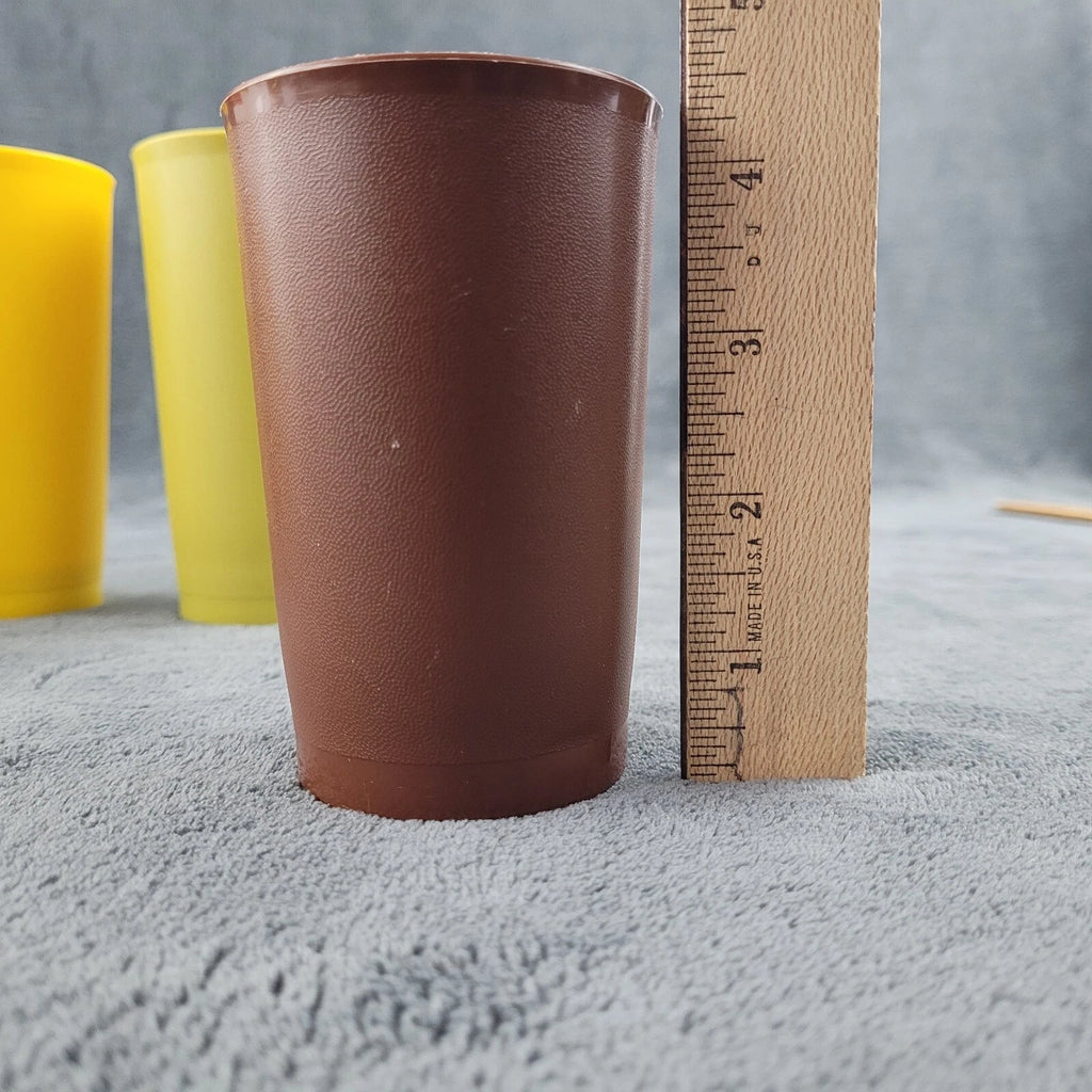 Vtg Tupperware Tumbler Cups 1970s Set of 8 Harvest Colors 4-12 oz 2-8oz 2-6oz | eBay