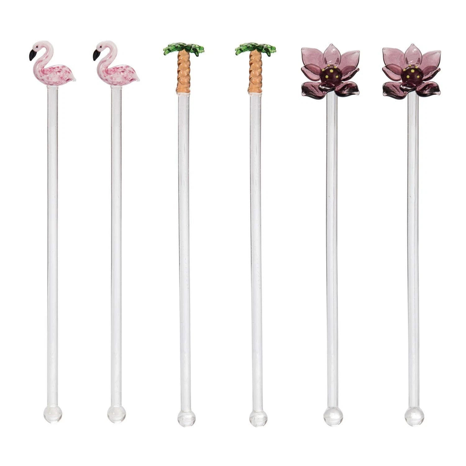 Beachcombers SS-BCS-20822 8 inch Flamingo Variety Drink Stirs, Set of 6 | eBay