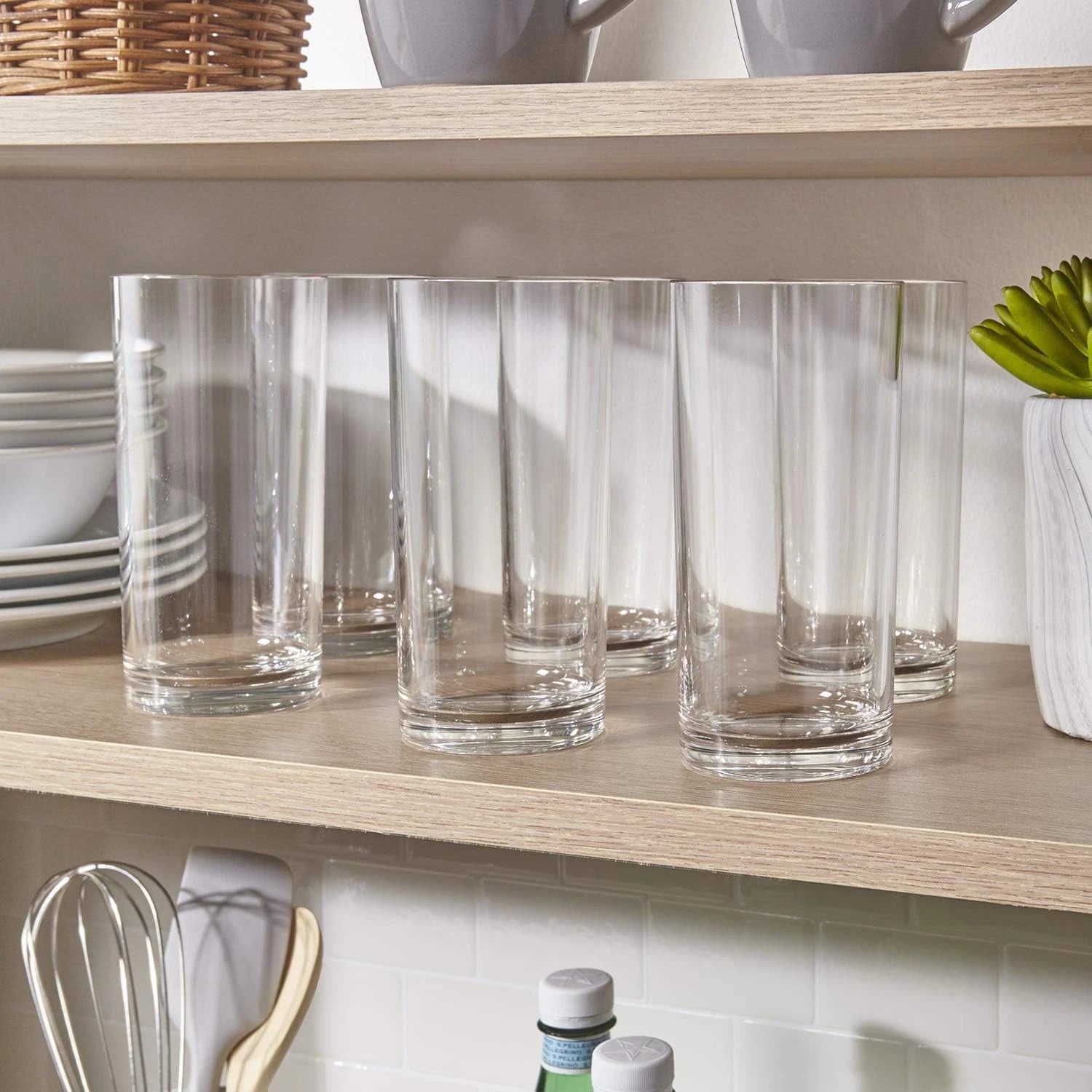 US Acrylic Classic Clear Plastic Reusable Drinking Glasses (Set of 6) 16Oz Water | eBay