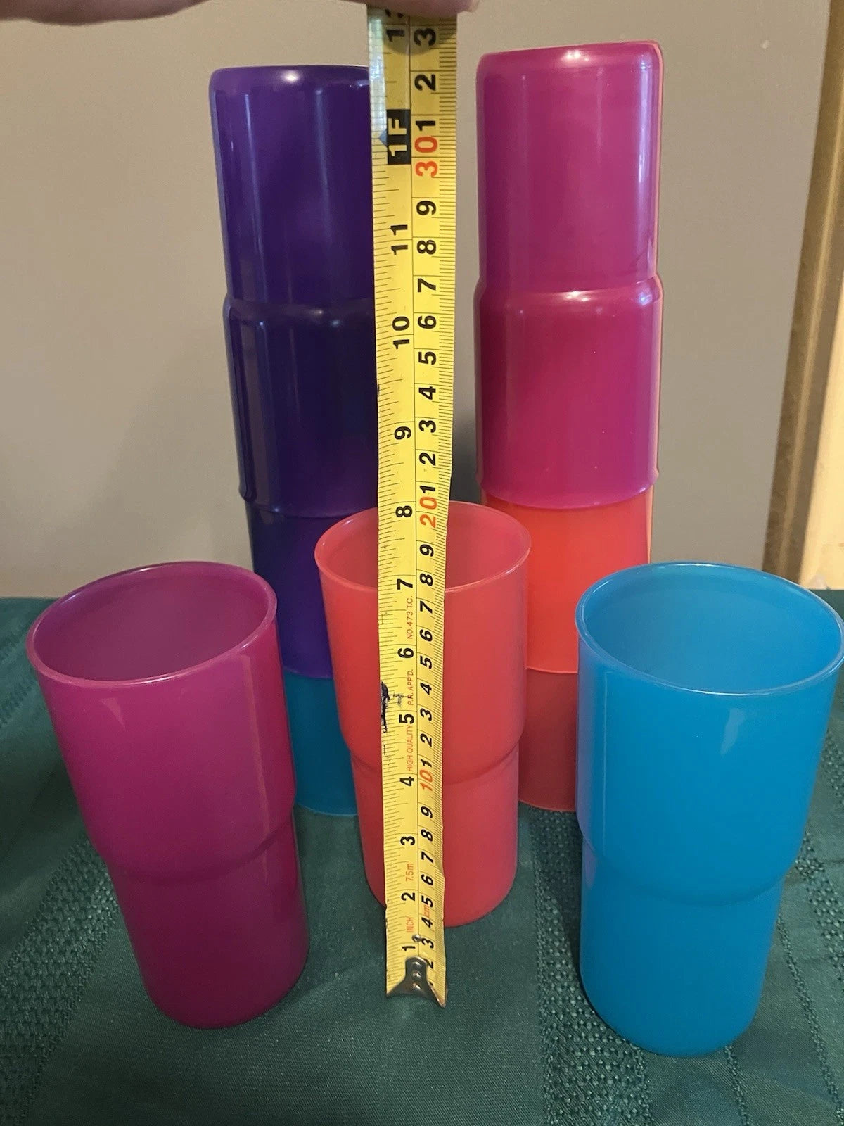 Tupperware Tumbler Drinking Glasses Vintage Set Of 9 Assorted Colors | eBay