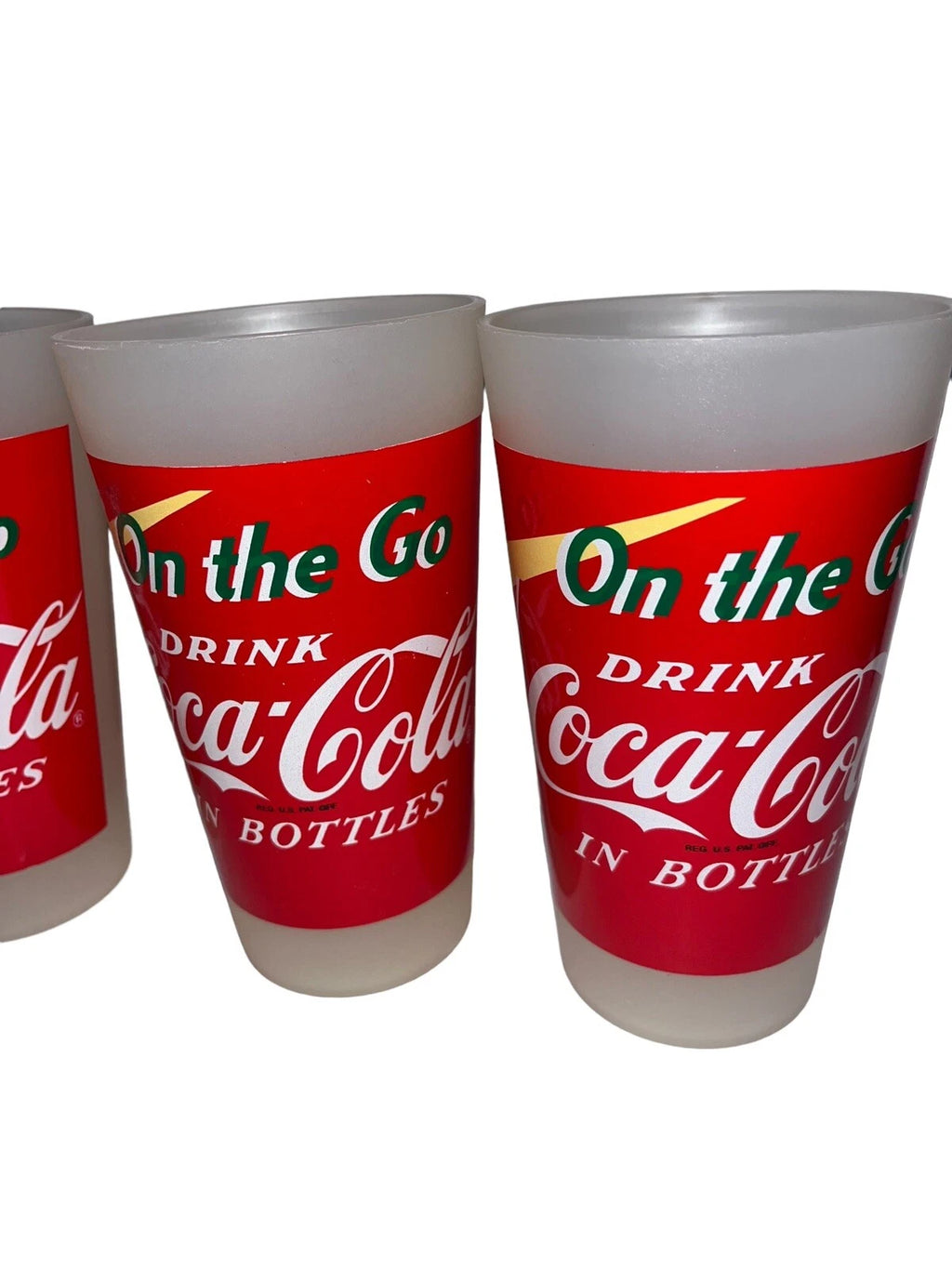 Vintage Coca-Cola Thick Plastic Tumbler Set of 6 EUC | eBay