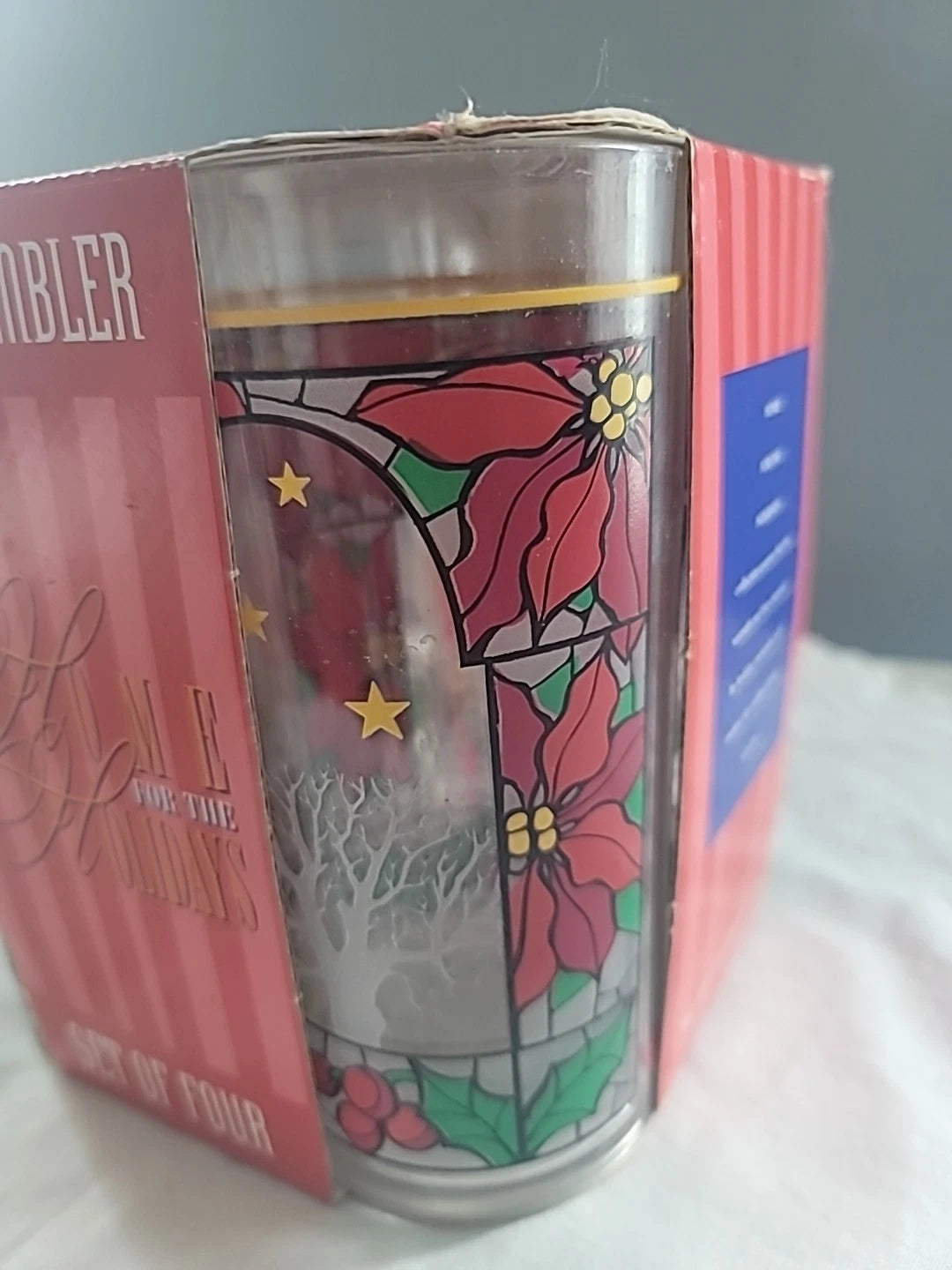 Vintage Christmas Poinsettia Acrylic Tumblers 20oz Thermo-Serv USA Set of 4 NEW | eBay