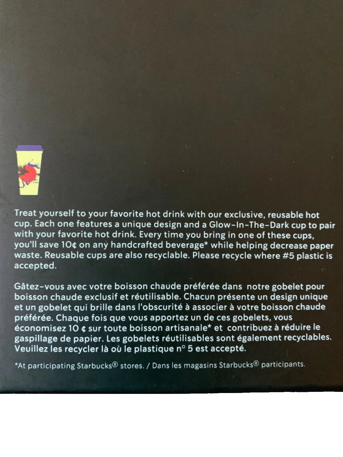 Starbucks Halloween 2022 Glow in the Dark Reusable Hot Cups 16 oz Pack of 6 | eBay