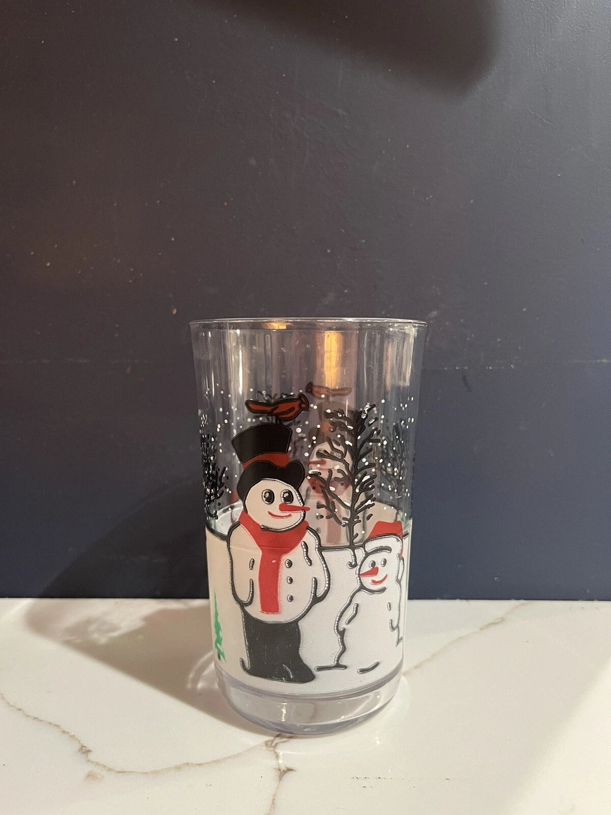 Christmas Cups Snowman Set Of 6, Lightly Used Christmas Drink ware | eBay