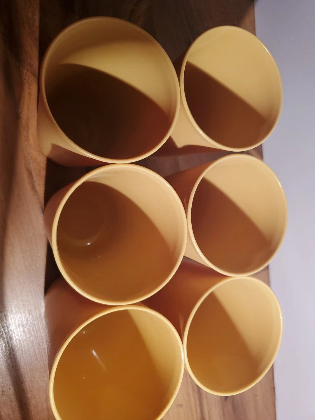 Vintage Tupperware Harvest Gold Cups Tumblers 873 12 oz Set Of 6 Retro | eBay