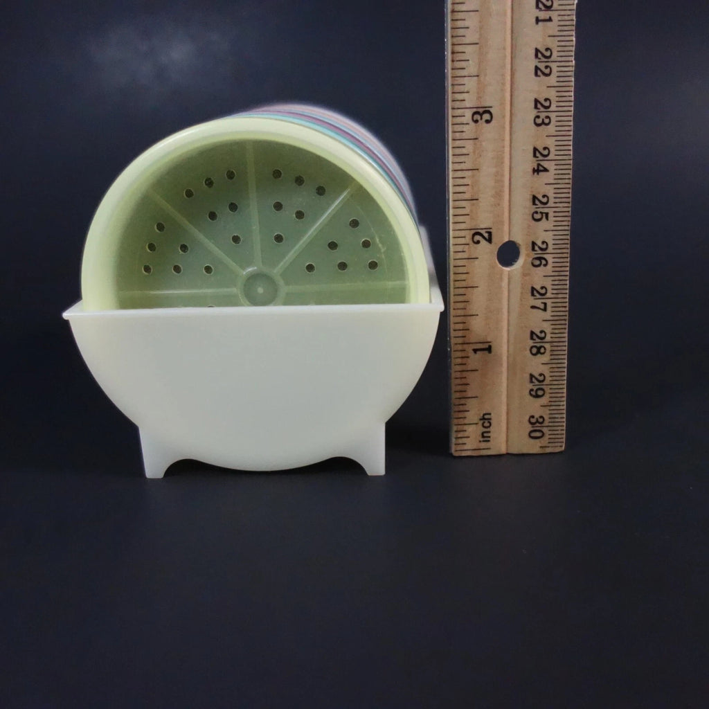 Tupperware Wagon Wheel Coasters 567 Caddy Rack Holder Foam Set of 6 Vintage | eBay