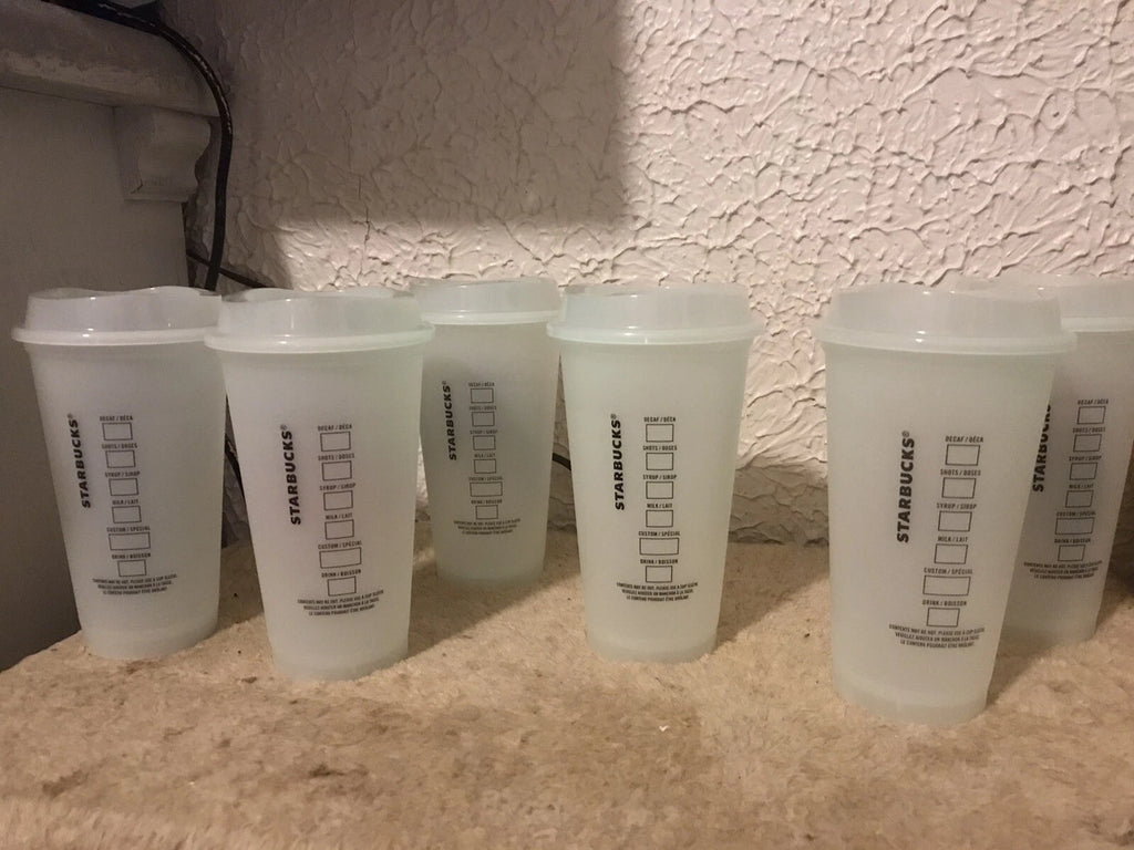 Starbucks Halloween 2022 Set Of 6 Reusable Glow In The Dark Hot Cups Limited | eBay