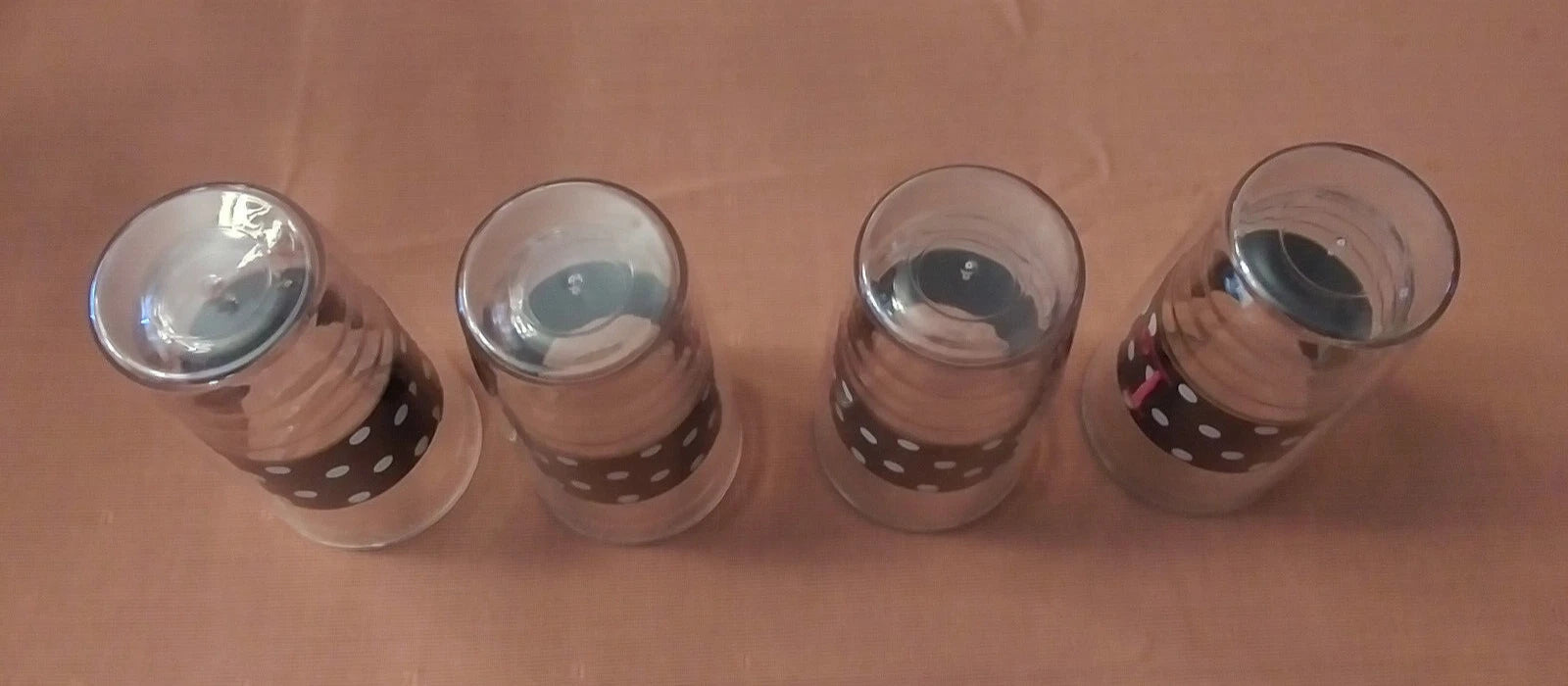 4 DOUBLE WALL INSULATED 6" BLACK GROSGRAIN RIBBON MONOGRAMMED "L" TUMBLERS EUC | eBay