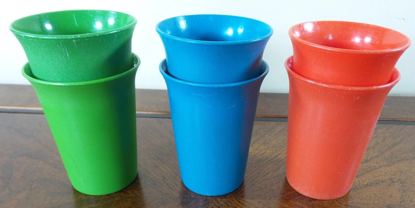 Vintage Lot of 6 Tupperware #109 Bell Tumbler Cups 7 oz Orange Green Blue KIDS | eBay