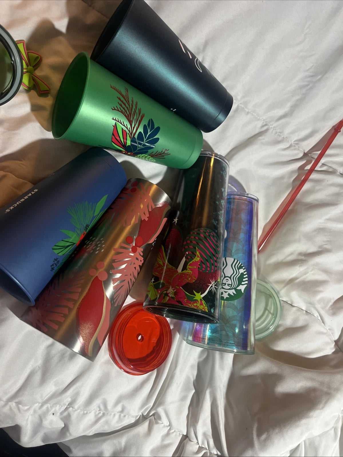Starbucks Tumbler Cups Various Holiday Styles LOT W/ 24 oz Sparkle (6) Collector | eBay