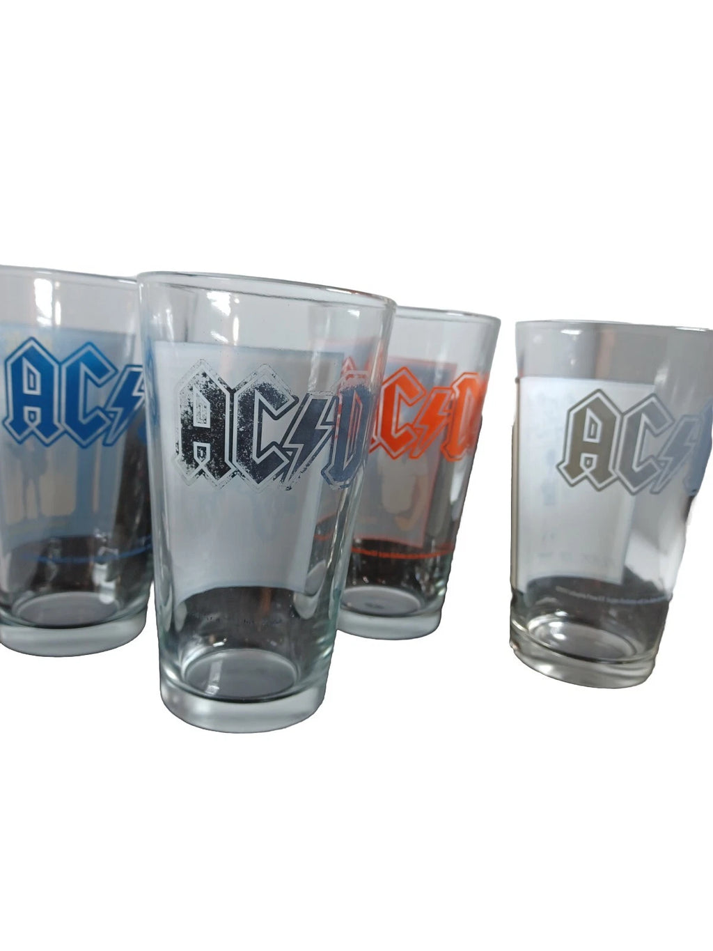 AC/DC Rock Pint Glasses Set Of 4-Who Made Who, Highway To Hell ,Flick, Hell | eBay