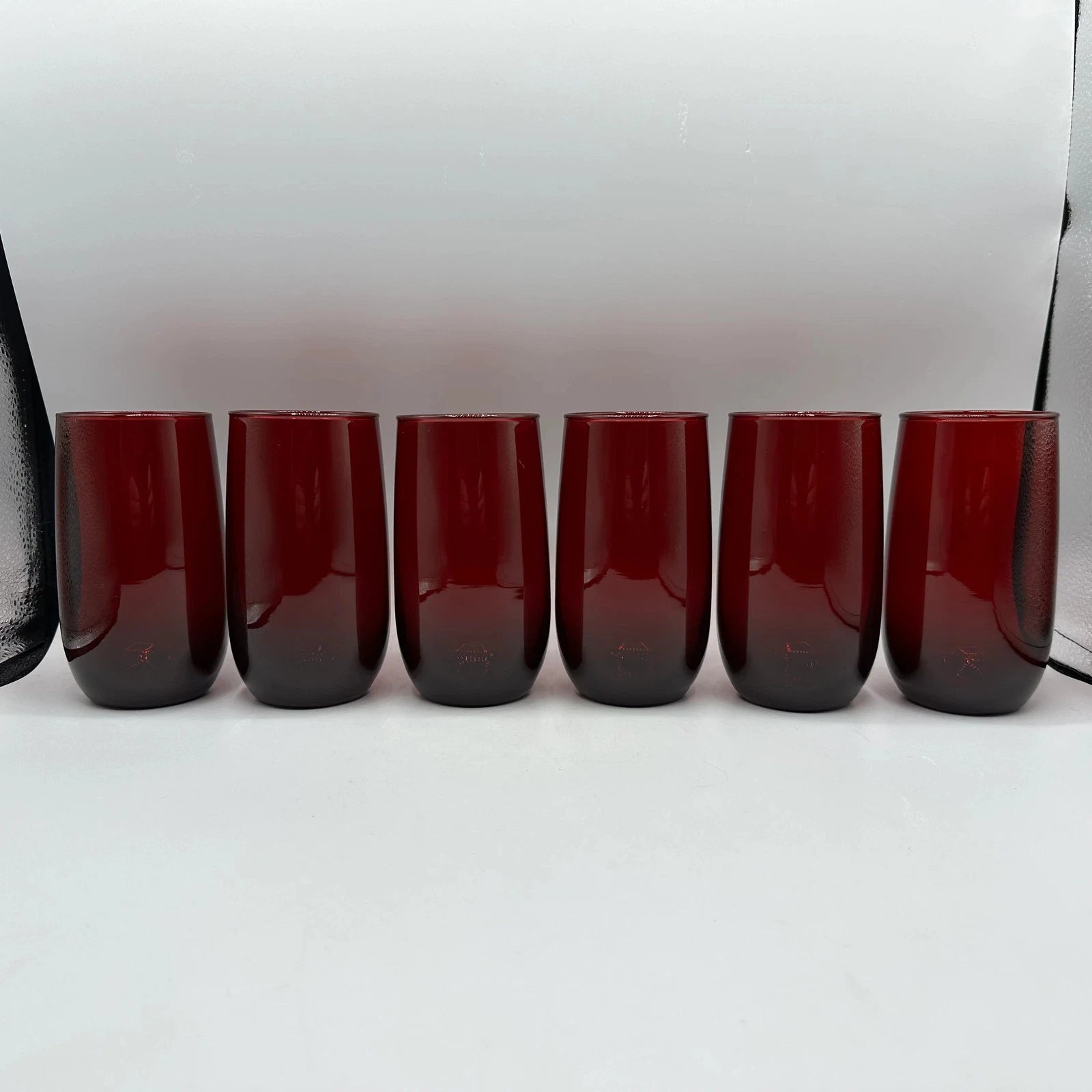 Anchor Hocking Ruby Red Roly Poly Tumbler, 5", Set of 6 | eBay