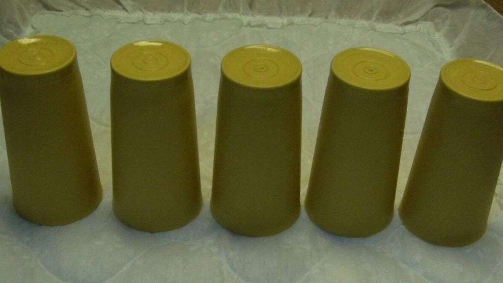 5 Tupperware Harvest Gold Plastic 6" Tall Tumblers/Style # 873-24 | eBay
