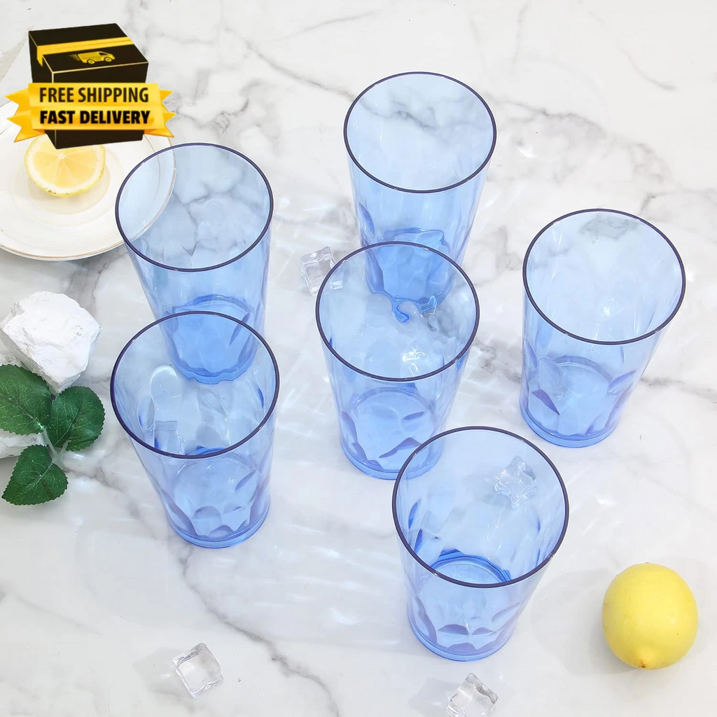 Unbreakable Plastic Drinking Glasses [Set of 6] Shatterproof Tumblers (16 Ounces | eBay