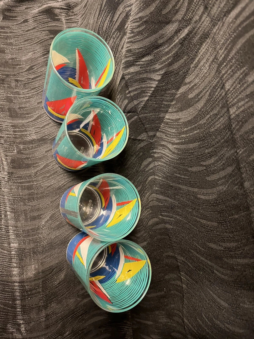 Vtg Set of ( 4 ) 16oz Gucki Stotter Acrylic Tumbler Glasses Sailboats 80s Ocean | eBay