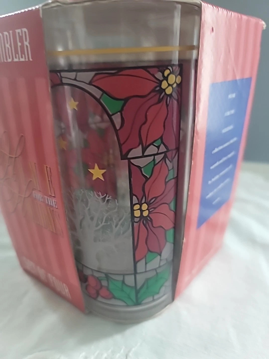 Vintage Christmas Poinsettia Acrylic Tumblers 20oz Thermo-Serv USA Set of 4 NEW | eBay