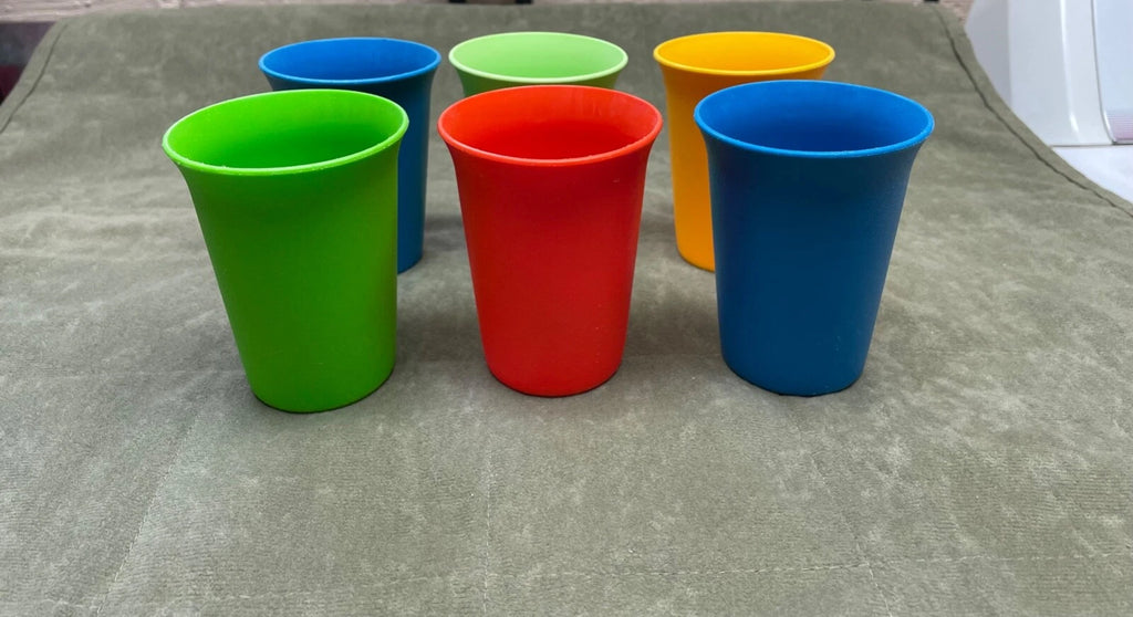 Tupperware #109 Classic Kids Bell Vintage Tumblers 7oz Cups Primary Set of 6 | eBay