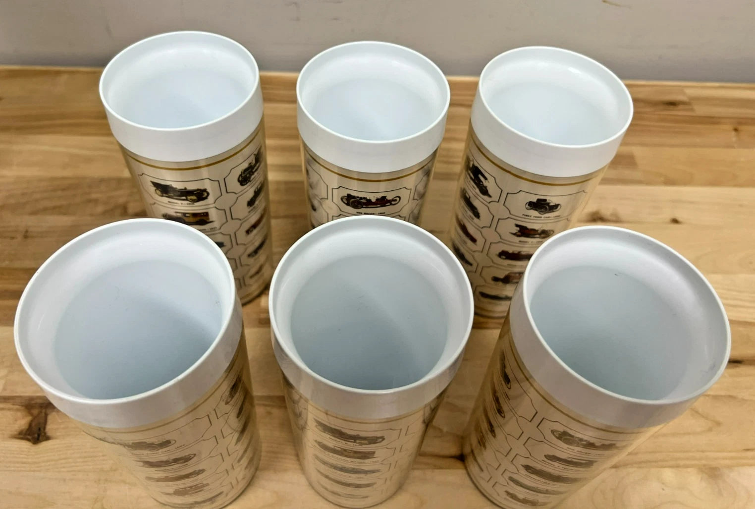 West Bend Thermo-Serv Classic Ford Cars 10 oz Tumblers - Set of 6 | eBay