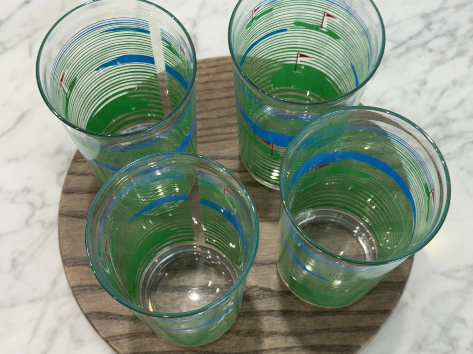 RARE 1985 Edgar Watkins MCM GOLF Acrylic Tumblers by Thermo-Serv Set / 4 | eBay