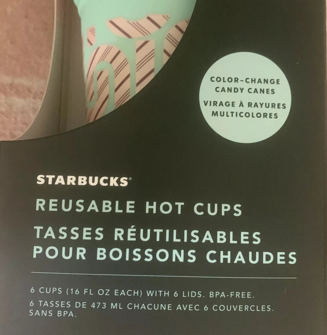 STARBUCKS Reusable 6 Color Changing Hot Drink Cups Christmas Candy Cane NIB 2020 | eBay