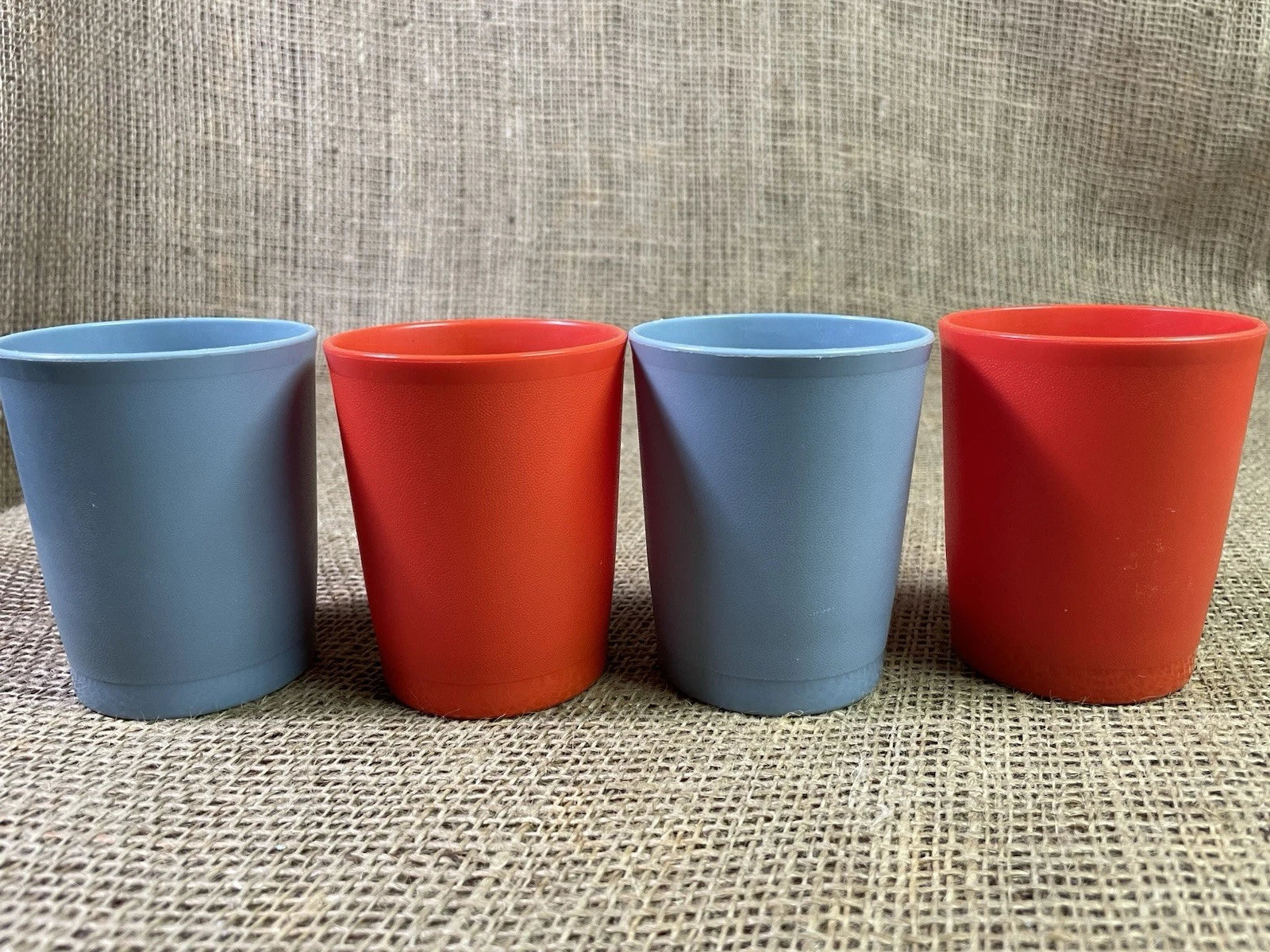 Vintage ~ TUPPERWARE #1251 Kids Juice Cup, 6oz Tumbler Set of 4 -Red & Blue | eBay