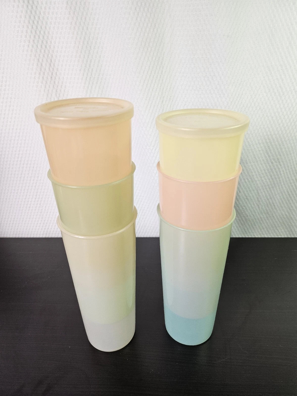 VTG 50’s Tupperware Millionaire Line Pastel Tumbler Cups Set of 6 & 2 Lids | eBay