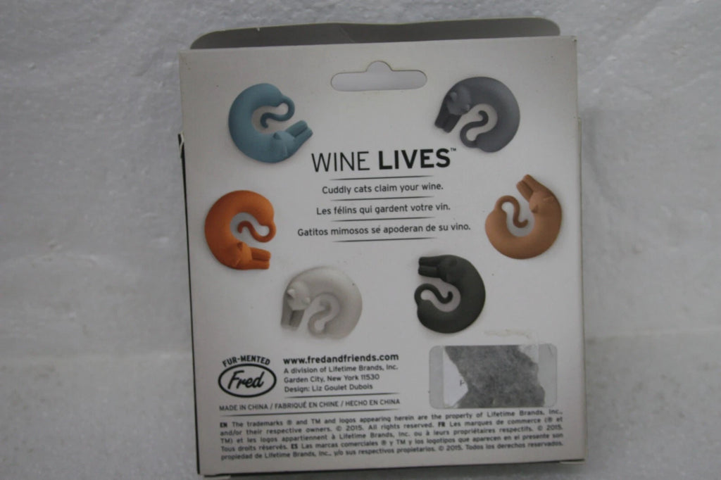 Genuine Fred Wine Lives Kitty Cuddly Cats Drink Markers Set of 6 NEW | eBay