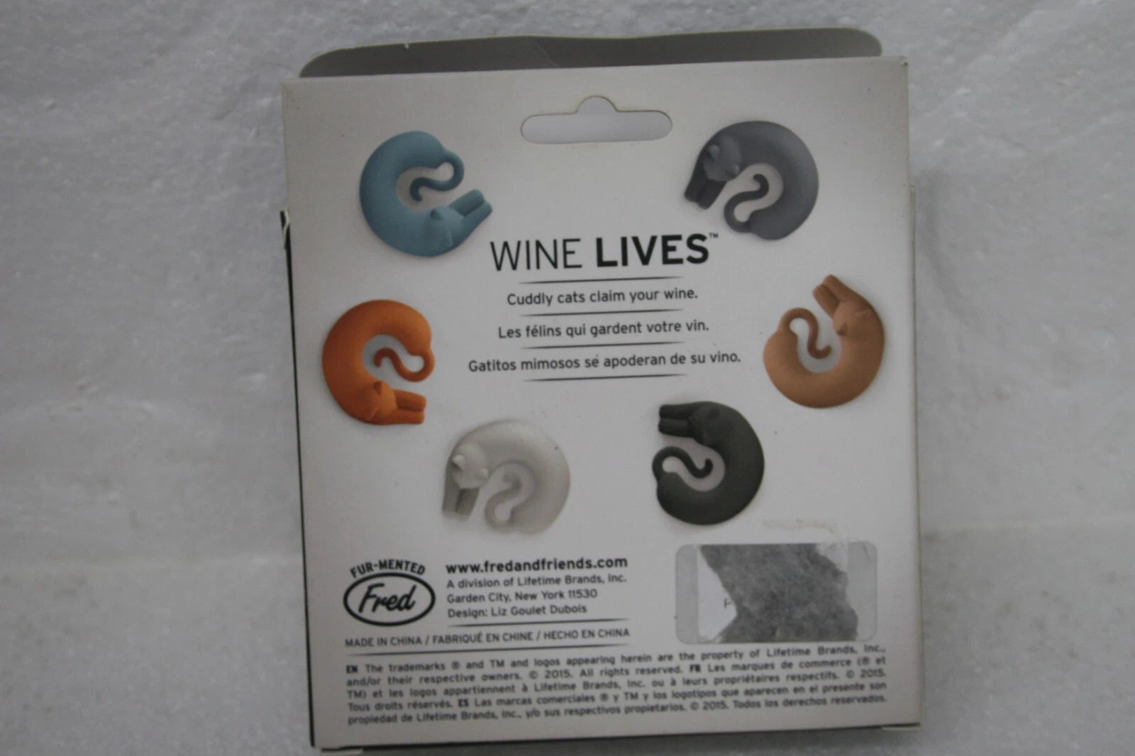 Genuine Fred Wine Lives Kitty Cuddly Cats Drink Markers Set of 6 NEW | eBay