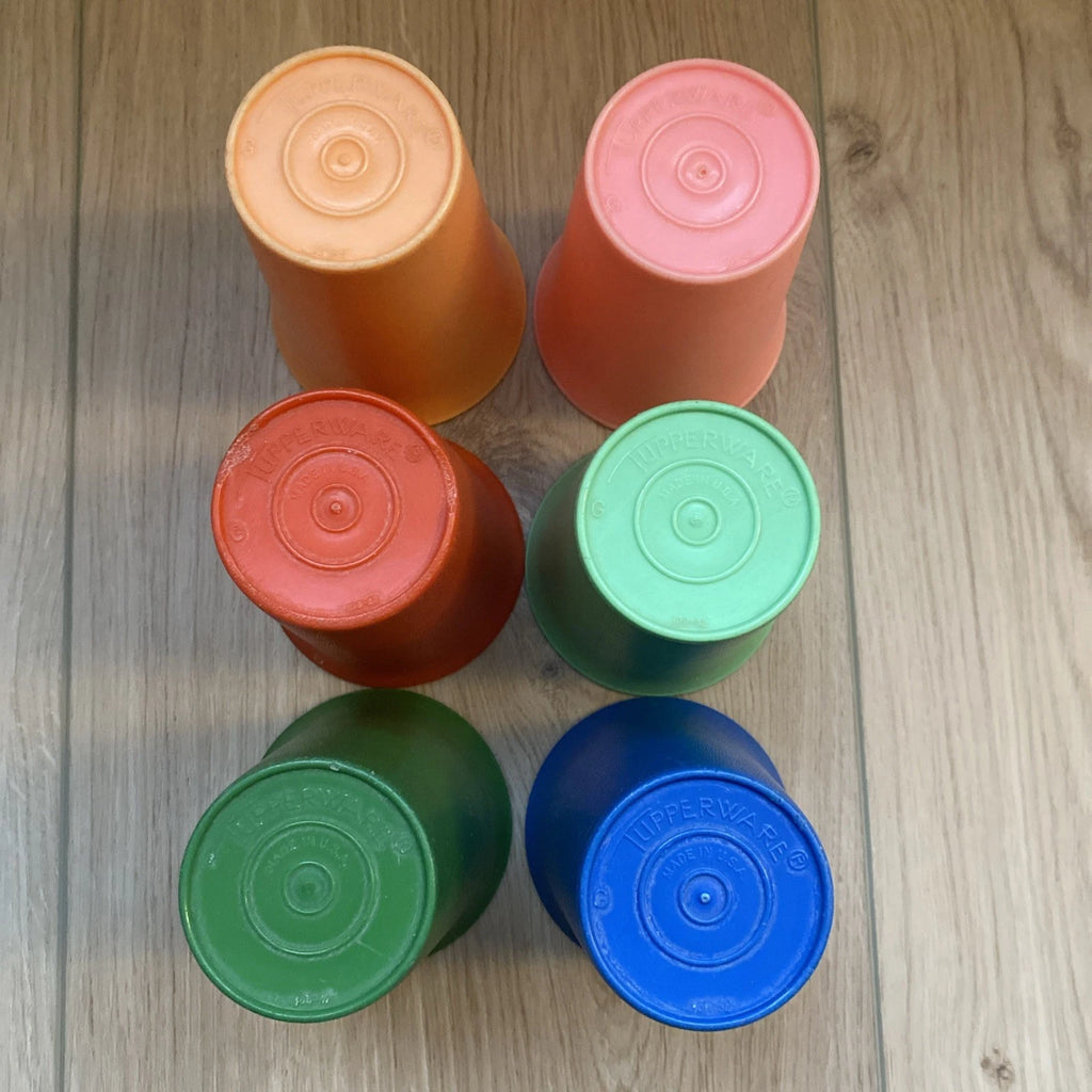Vintage Tupperware Set of 6 Bell Tumblers 7oz #109 Toddler Cups Made in USA | eBay