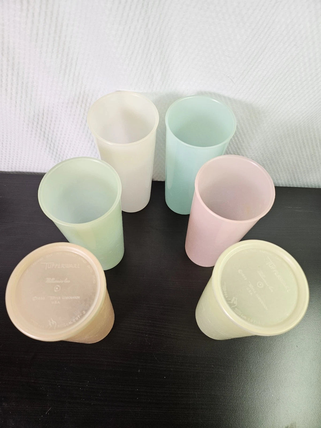 VTG 50’s Tupperware Millionaire Line Pastel Tumbler Cups Set of 6 & 2 Lids | eBay