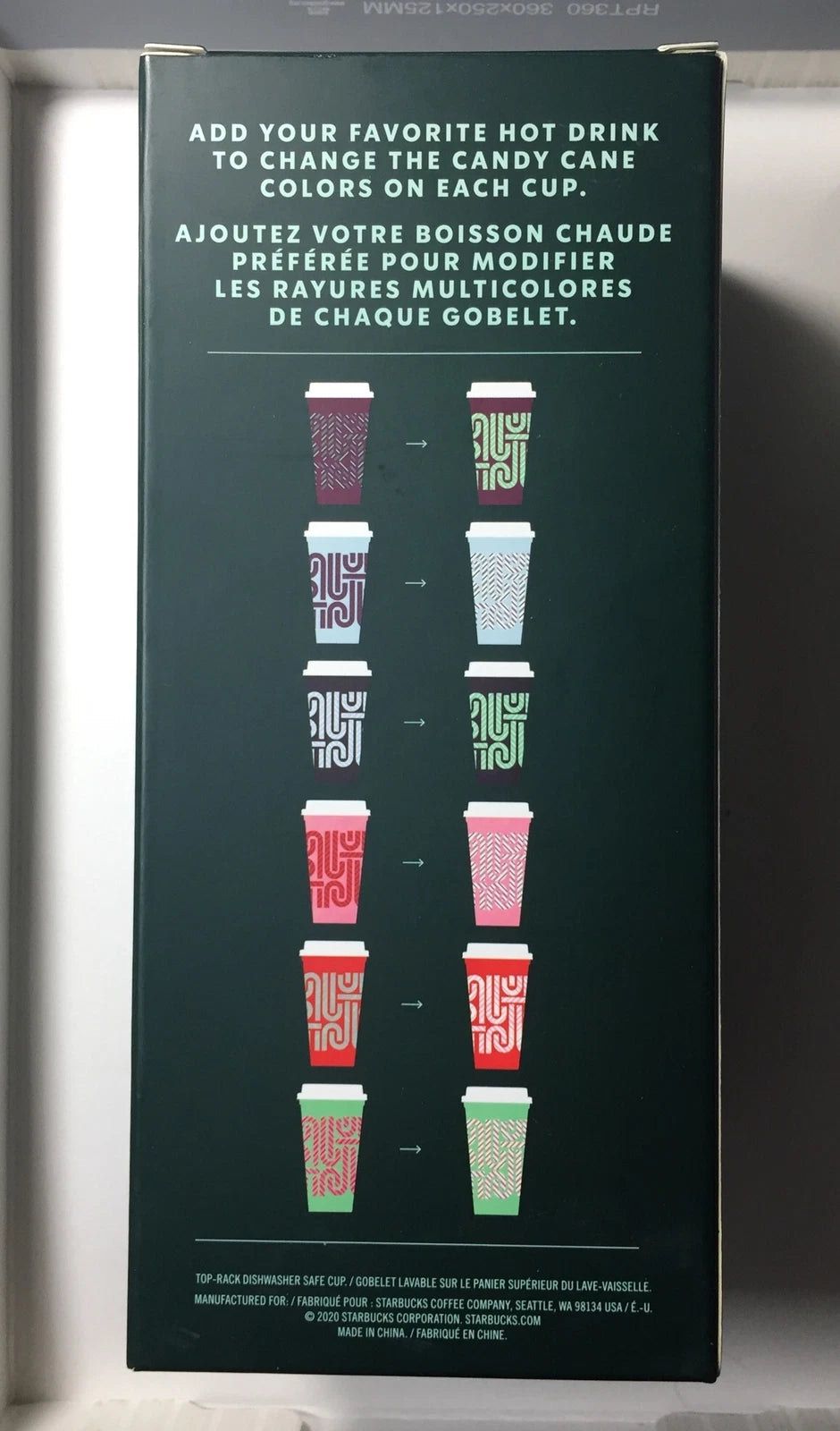 Starbucks Reusable Color Changing Hot Cups Holiday 2020 Candy Cane 6Pack NIB! | eBay