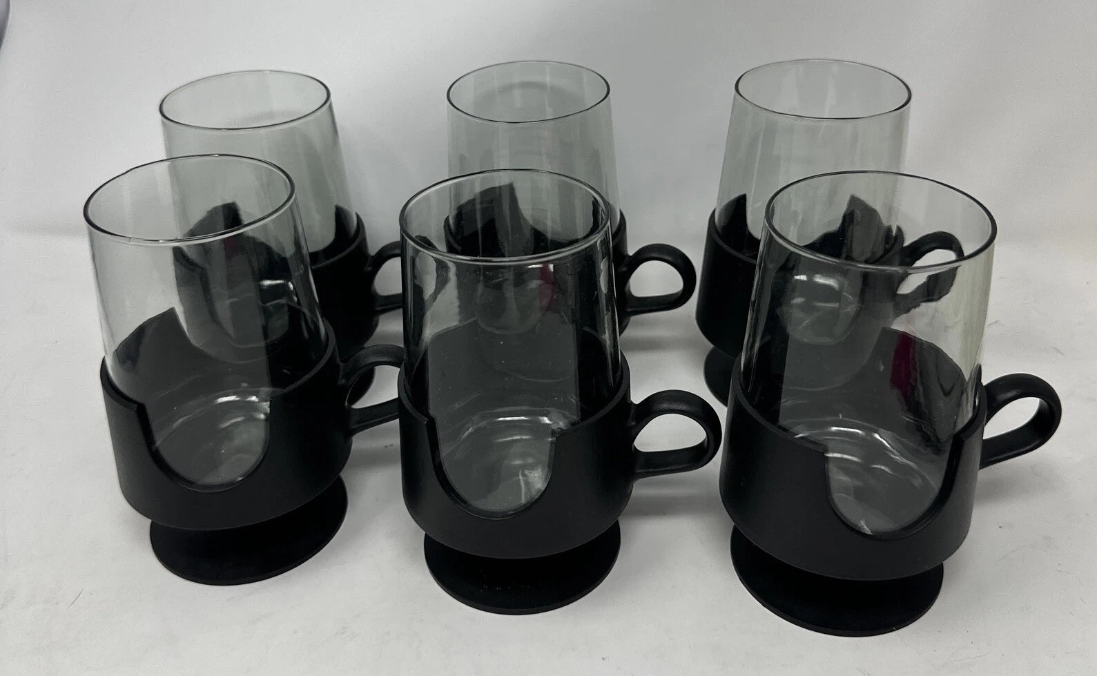 Vintage Glas-Snap Corning Ware Set Of 6. 2 Piece, Cups & Handled Plastic Holders | eBay