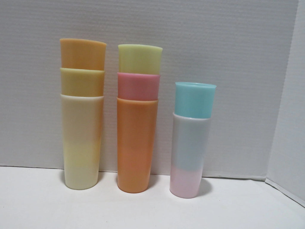 VTG TUPPERWARE 12 OZ & 8 OZ TUMBLERS 6-12 OZ/2-8OZ 1970'S PASTELS TOTAL SET OF 8 | eBay