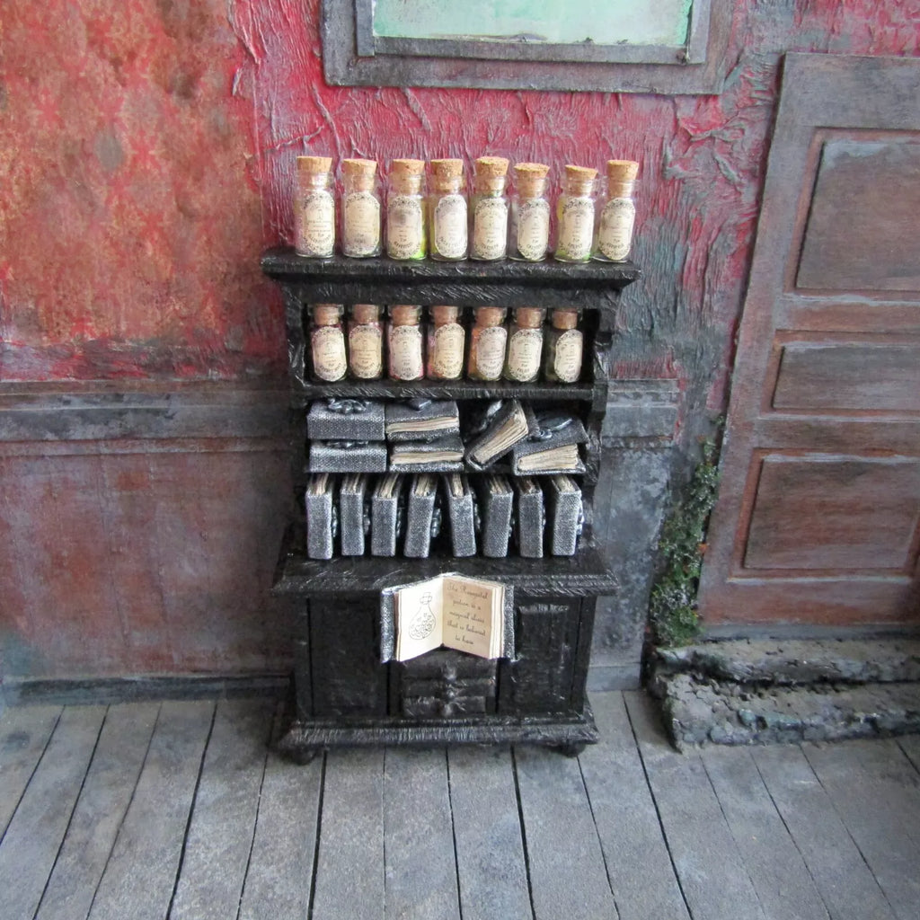 SET Dollhouse miniature Halloween Book and Potion Witch fairy accessory 1/12 1/6 | eBay